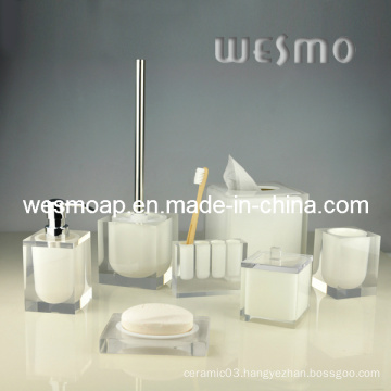 Transparent Polyresin Bathroom Set (WBP0201A)